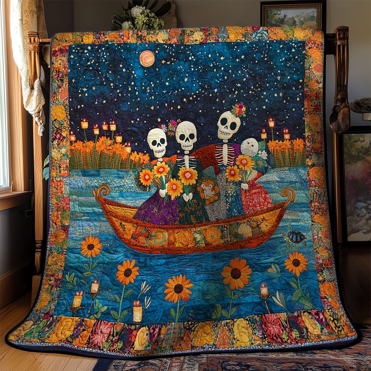 Skeleton Celebration WN0611025CL Quilt