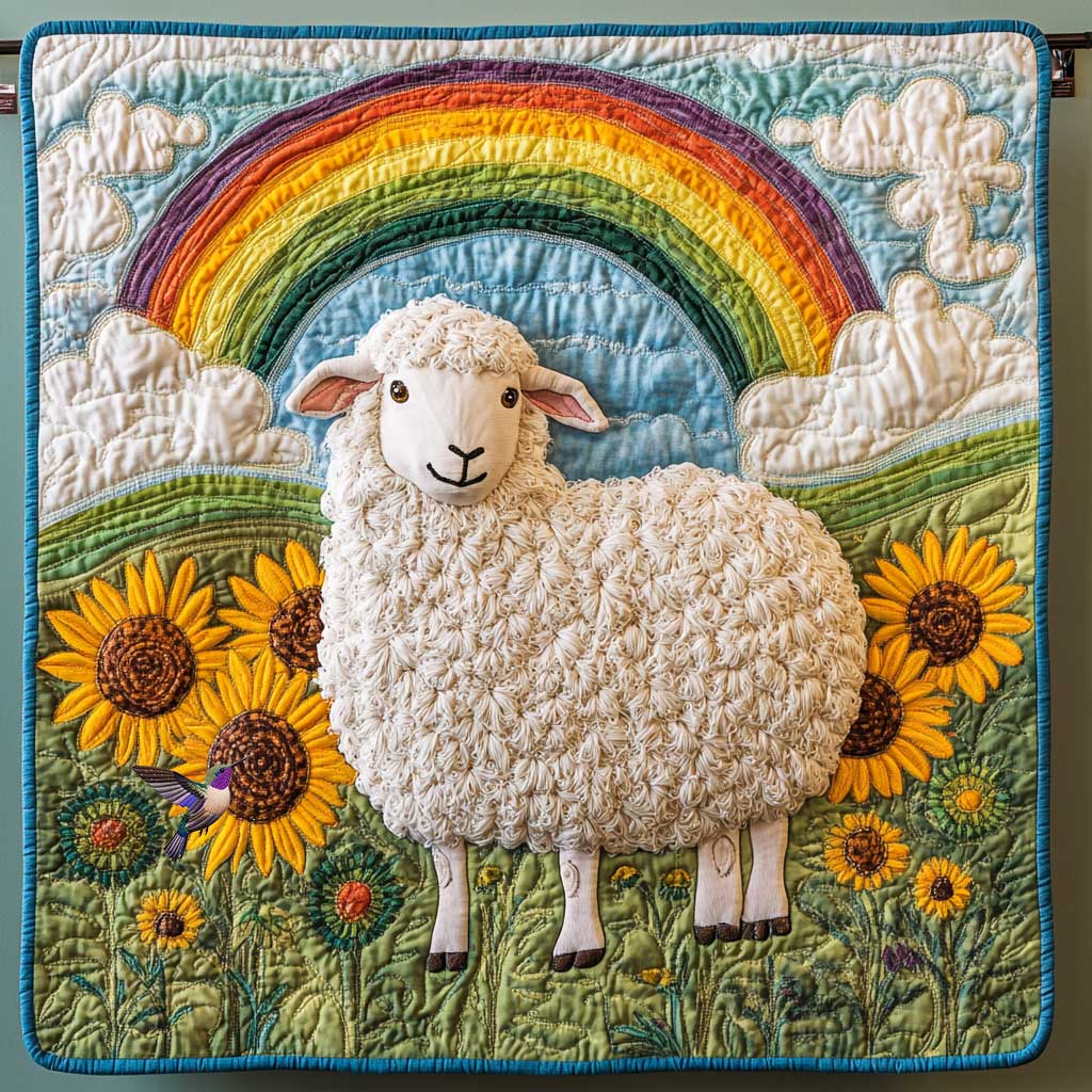 Sunflower Sheep WP1811007CL Quilt