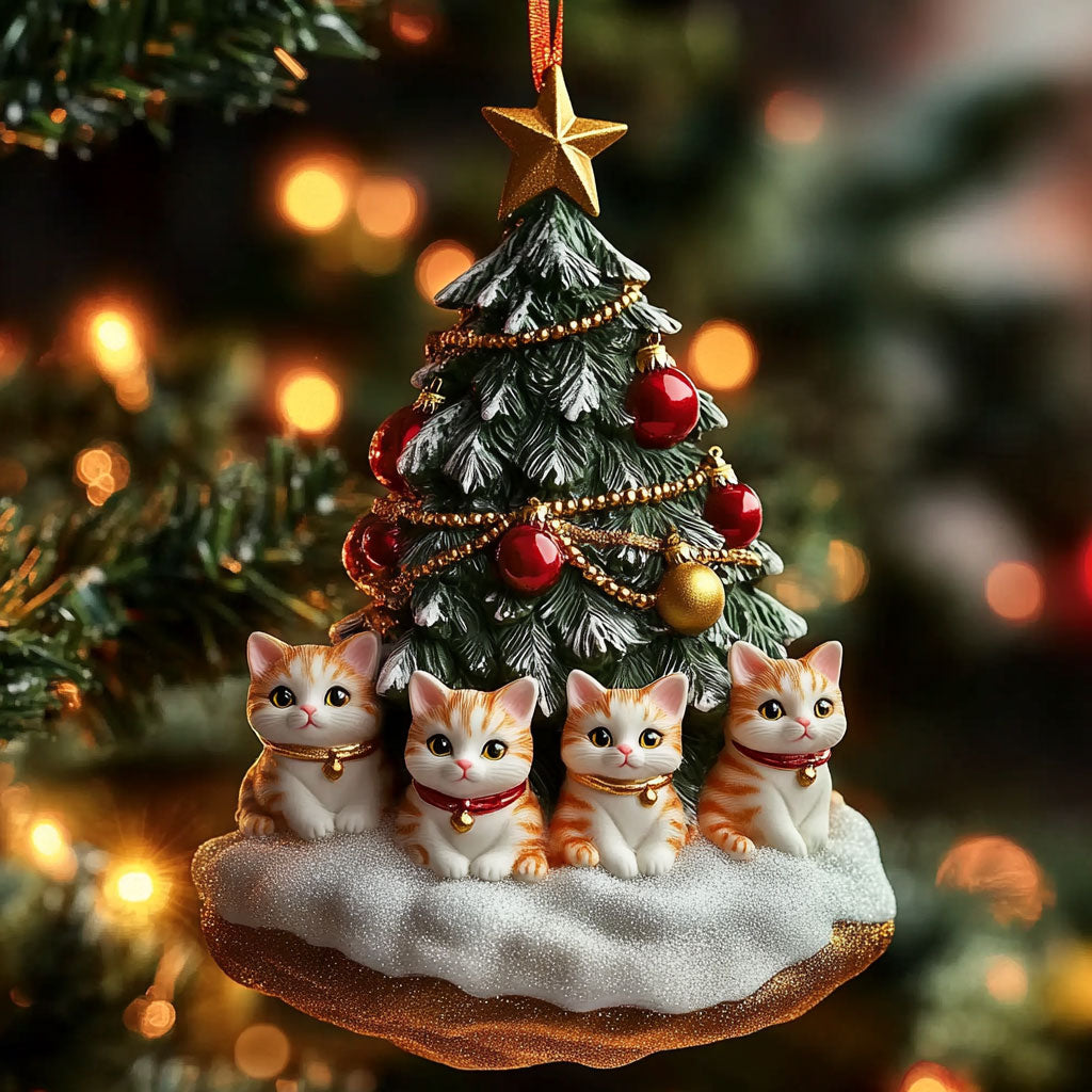 Winter Magic Cat WN0811074CL Christmas Ornament