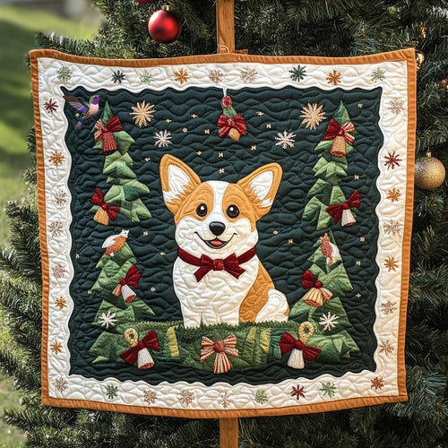 Corgi Joyful Christmas WN0710062CL Quilt