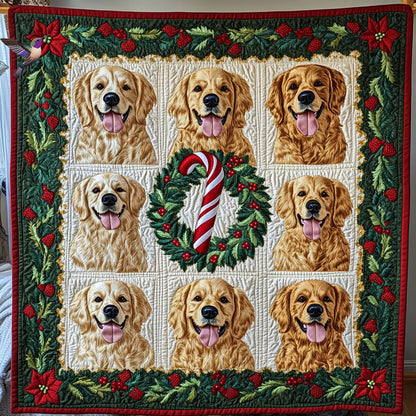 Candy Cane Wreath Golden WY0611016CL Quilt