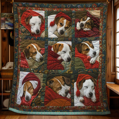 Jack Russell Sleeping WN1209022CL Quilt