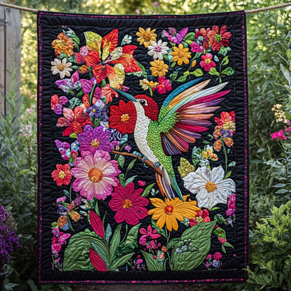 Hummingbird Flower Color WT0602019CL Quilt