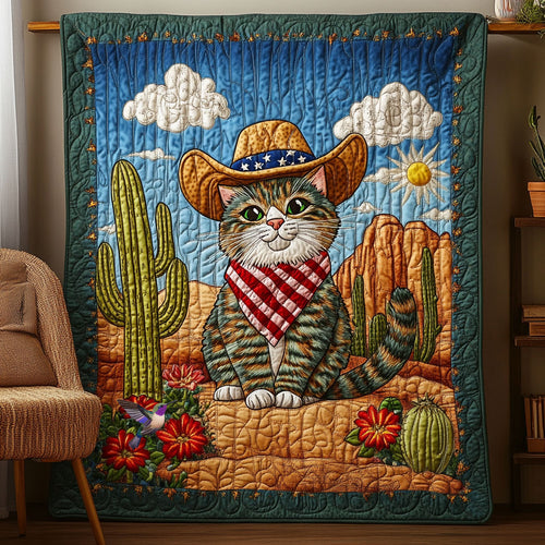 Cowboy Cat WX0211008CL Quilt