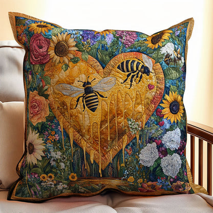 Heart Beehive WY2501029CL Quilt Pillow Case