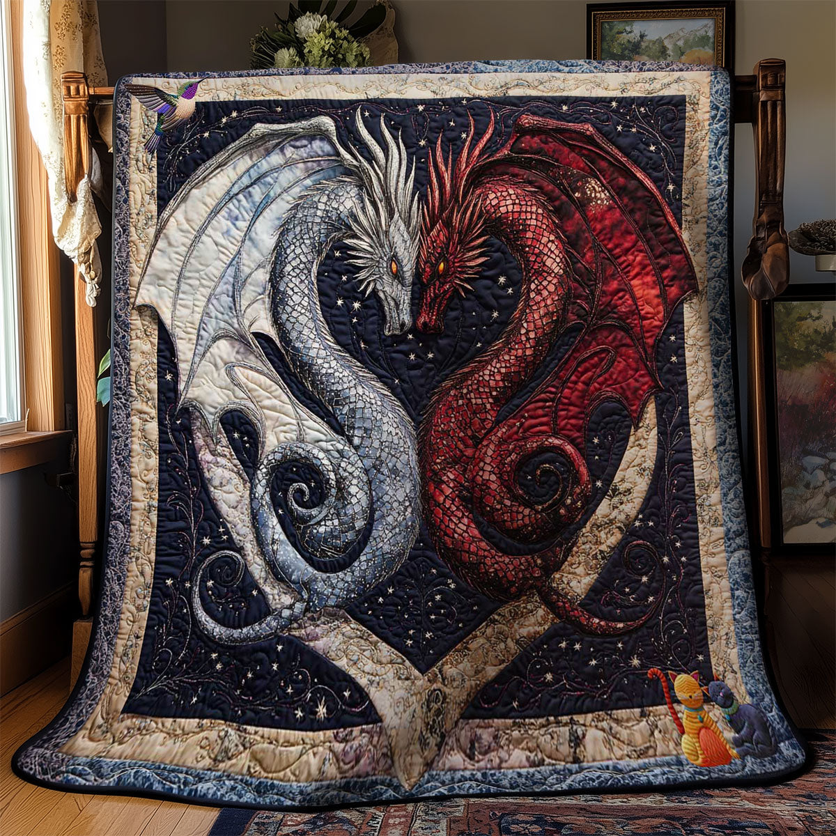 Yin And Yang Dragons WN0612031CL Quilt