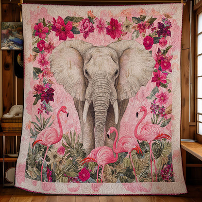 Elephant In Tropical Forest  WY0202017CL Quilt