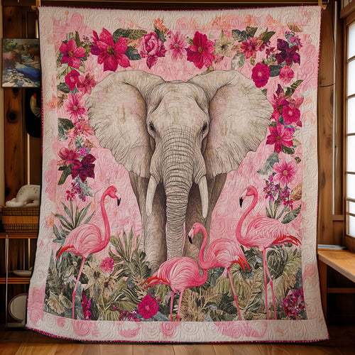 Elephant In Tropical Forest  WY0202017CL Quilt