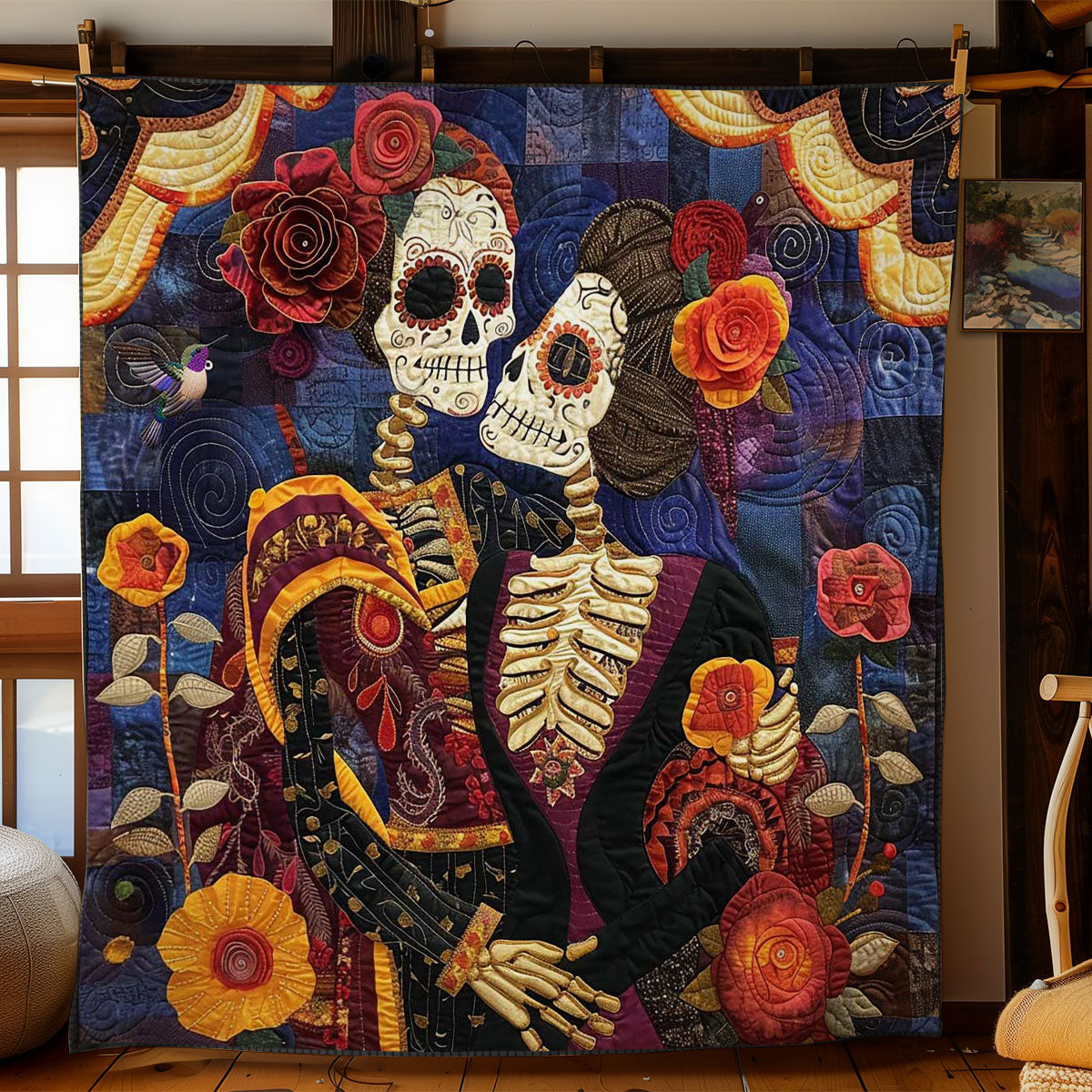 Day Of The Dead Celebration WN2810020CL Quilt