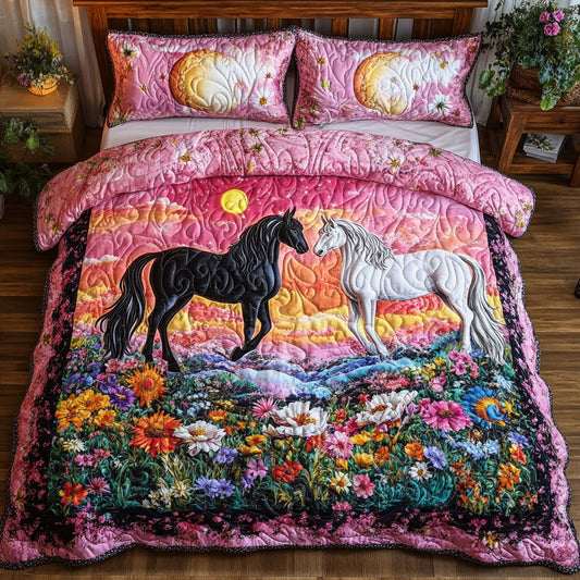 Horse White Black WT1701006CL Duvet Cover Set