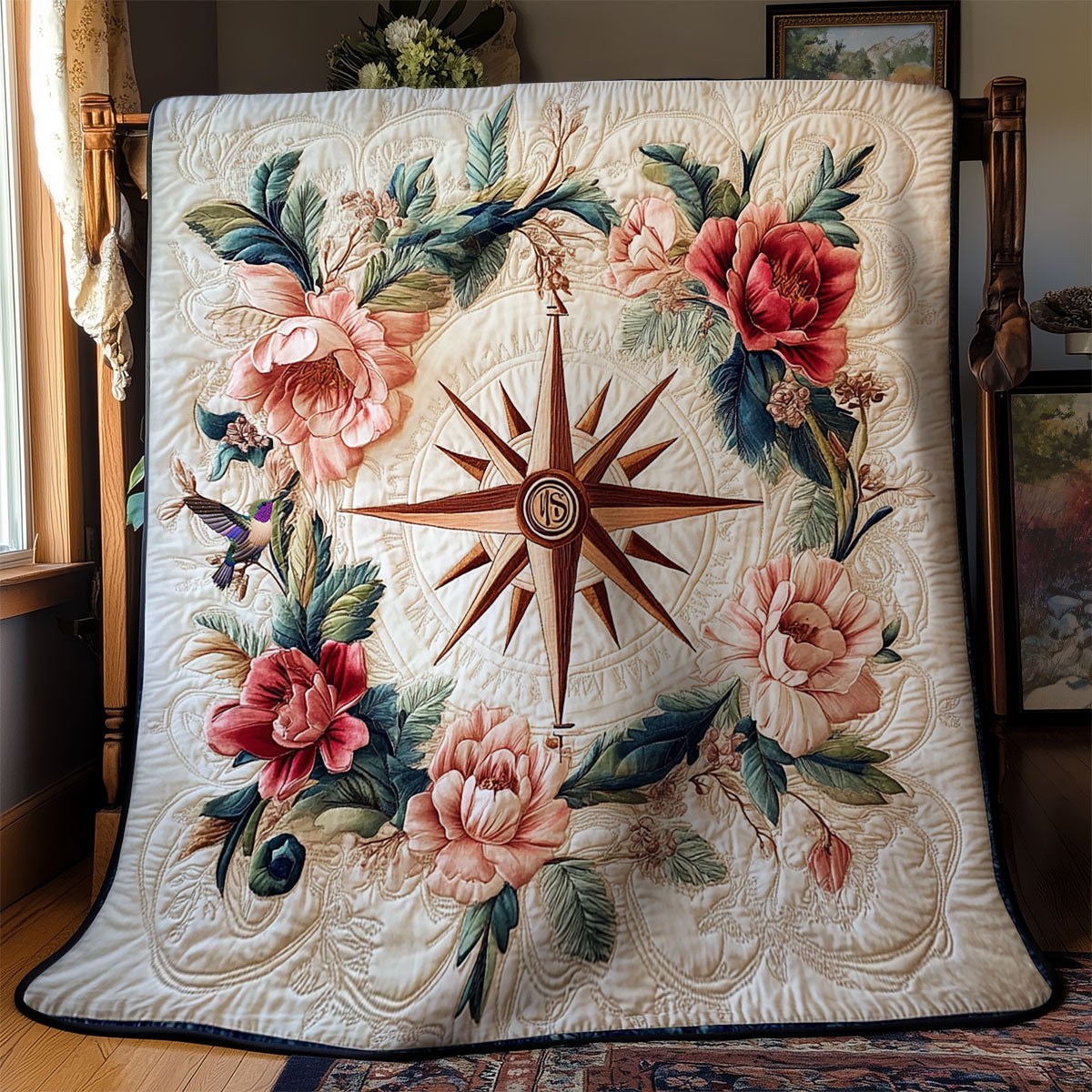 Flower Compass WY0312055CL Quilt