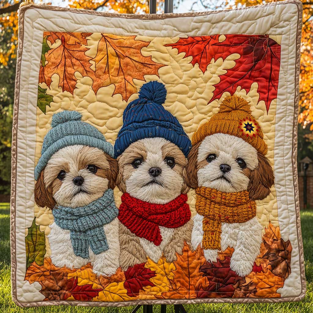 Autumn Shih Tzu WP0110003CL Quilt