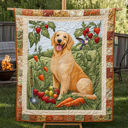 Gardening Golden Retriever WN0810059CL Quilt