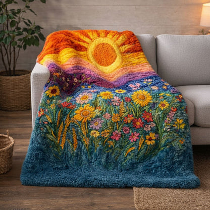 Sunrise And Wildflower WJ1401002CL Faux Fur Throw Blanket
