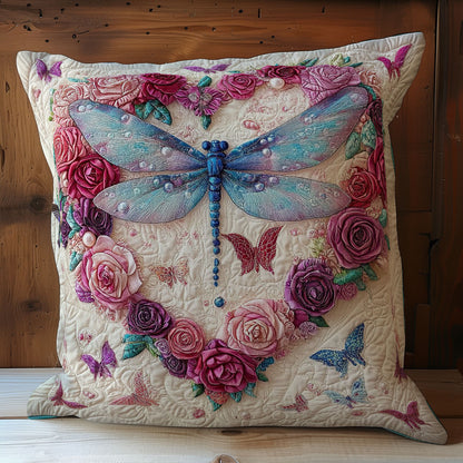 Heart Flower Dragonfly WY0912089CL Quilt Pillow Case