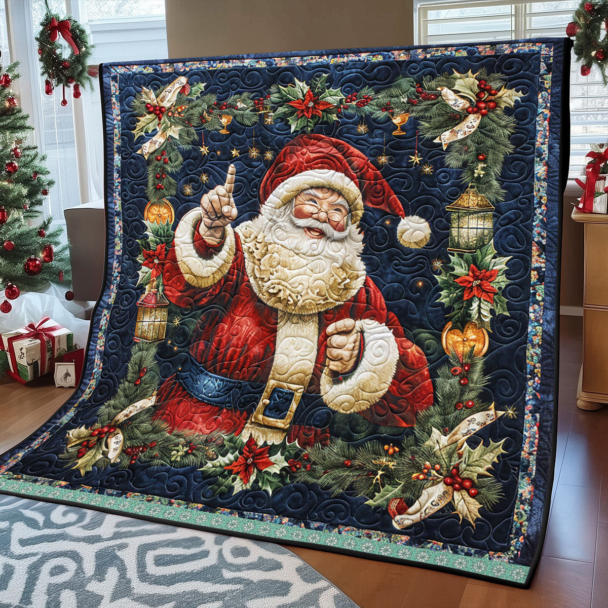 Santa Christmas Toast WP0609037CL Quilt