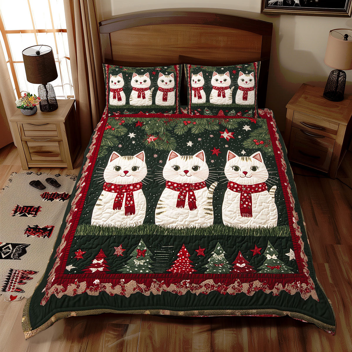 Christmas Cat WJ1911034CL Duvet Cover Set