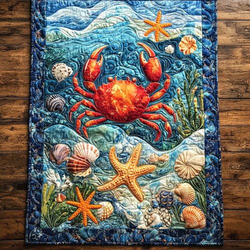 Crab Under The Ocean WY2802070CL Quilted Table Runner