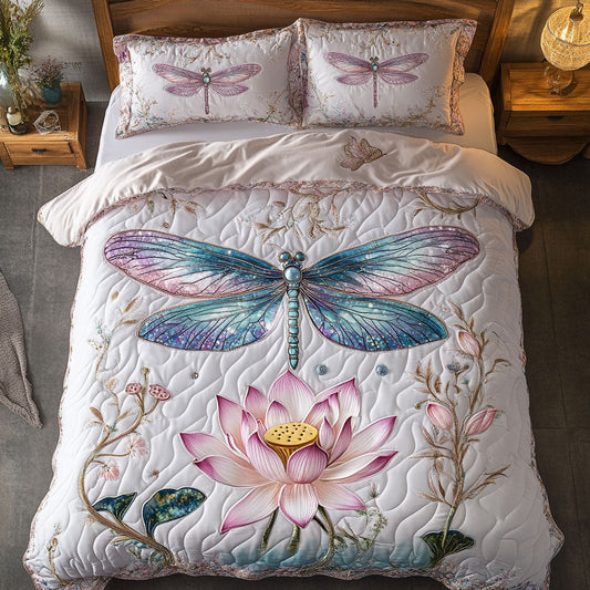 Elegent Dragonfly And Lotus WY2802132CL Duvet Cover Set