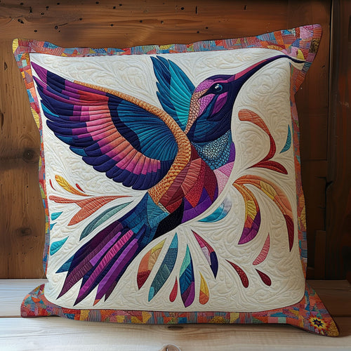 Colorful Abstract Hummingbird WY2501012CL Quilt Pillow Case