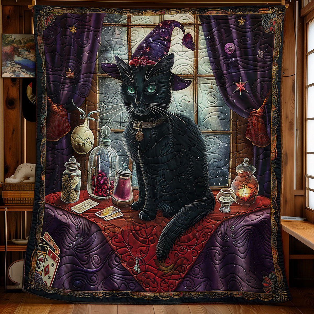 Shaman Black Cat WY0801053CL Quilt