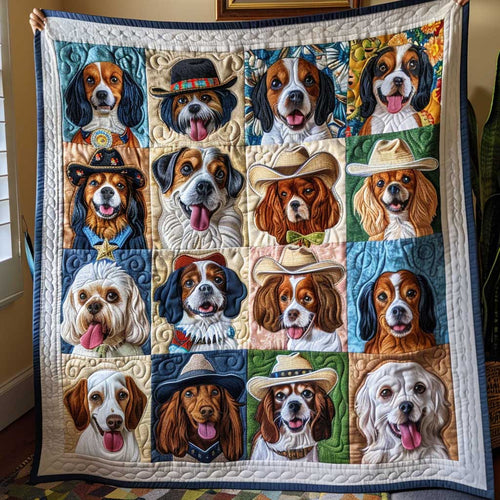 Dog Breed Cowboy Day WP1009022CL Quilt