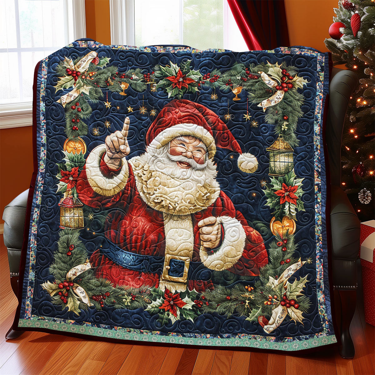 Santa Christmas Toast WP0609037CL Quilt