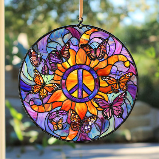 Mystic Peace Sign WY2202182CL Suncatcher