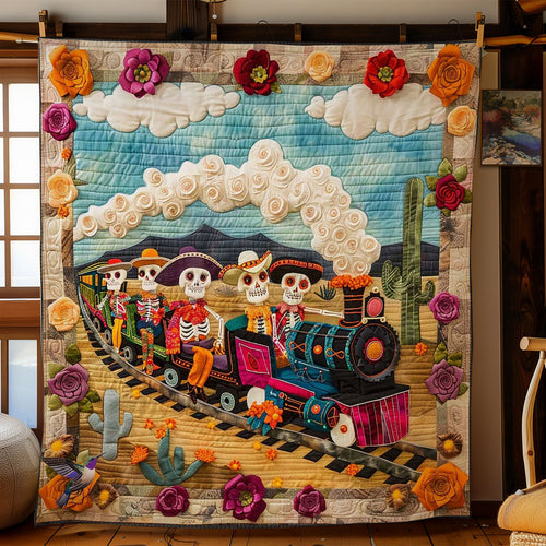 Day Of The Dead Train Journey WN2610048CL Quilt