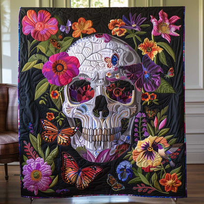 Skull And Petals WN2110005CL Quilt