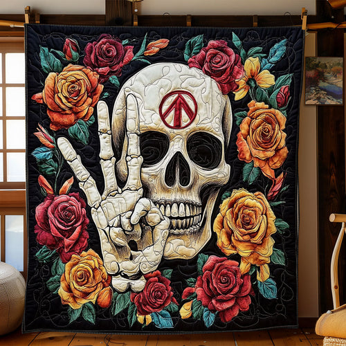 Hippe Floral Skull CW1005030CL Quilt