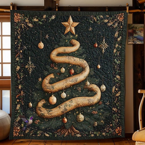 Golden Snake Christmas WN0712006CL Quilt