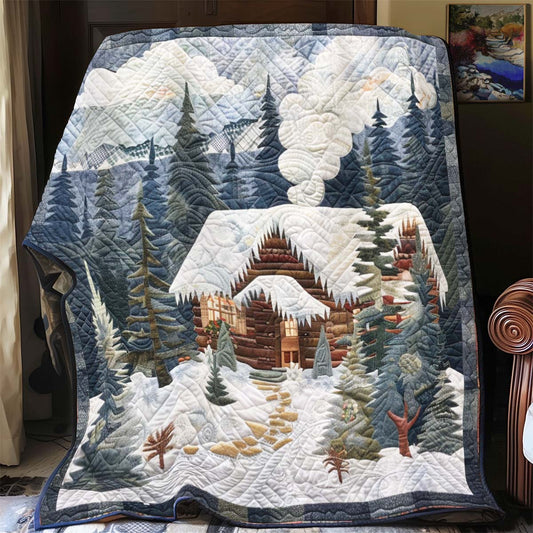 Winter Cabin Mountain YR0301033CL Quilt