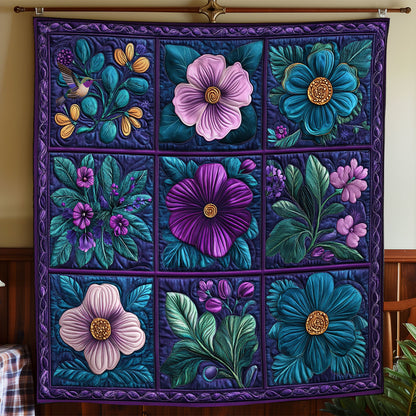 Purple Flower WY0611020CL Quilt