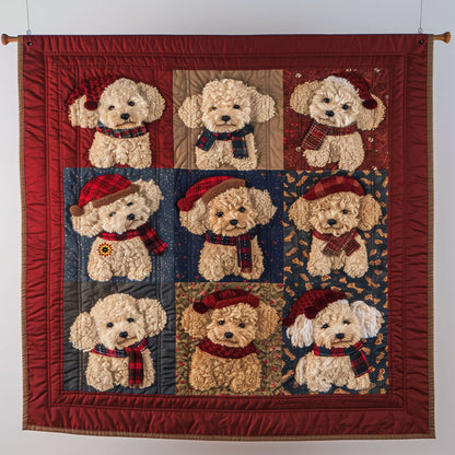 Christmas Poodle WJ1710007CL Quilt