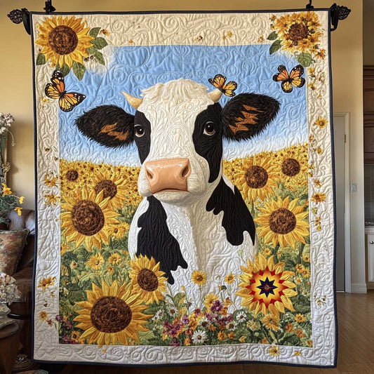 Dairy Cow Sunflower WP0412045CL Quilt