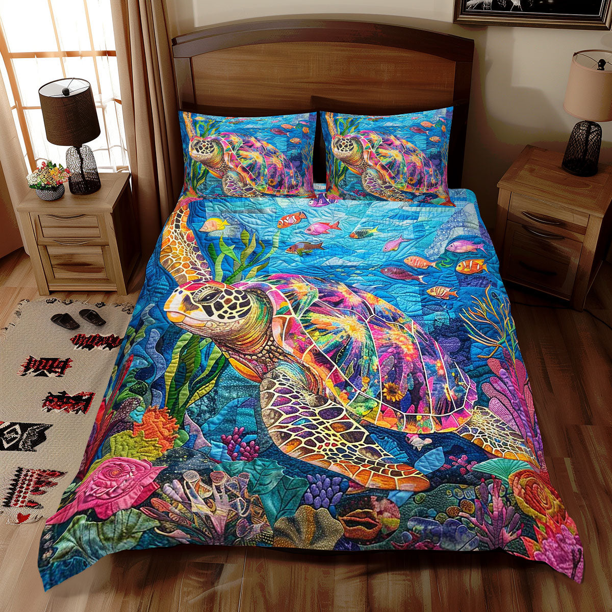 Purple Turtle WJ1909031CL Duvet Cover Set