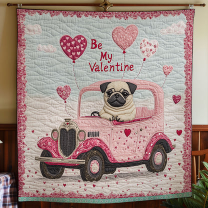 Pug Heart WX1812037CL Quilt