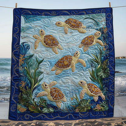 Turtle Family WY0901057CL Quilt