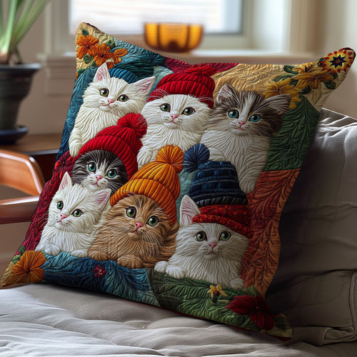 Woolen Cap Cat WY1412024CL Quilt Pillow Case