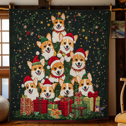 Corgi Christmas Magic WN3110056CL Quilt