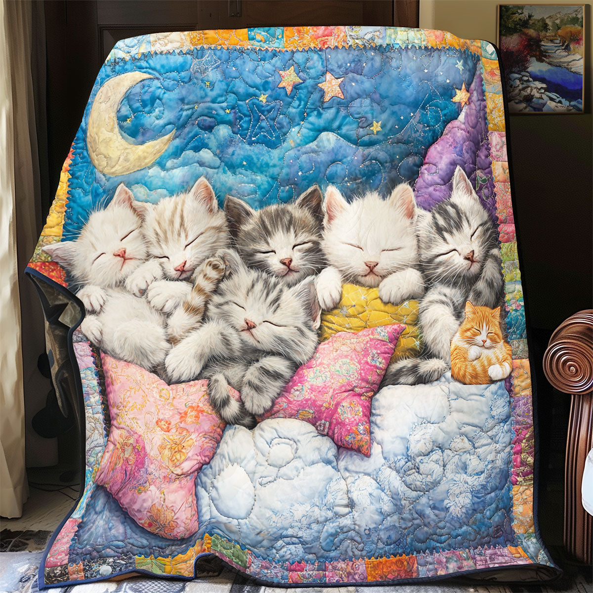 Sleeping Kitten WY1211016CL Quilt