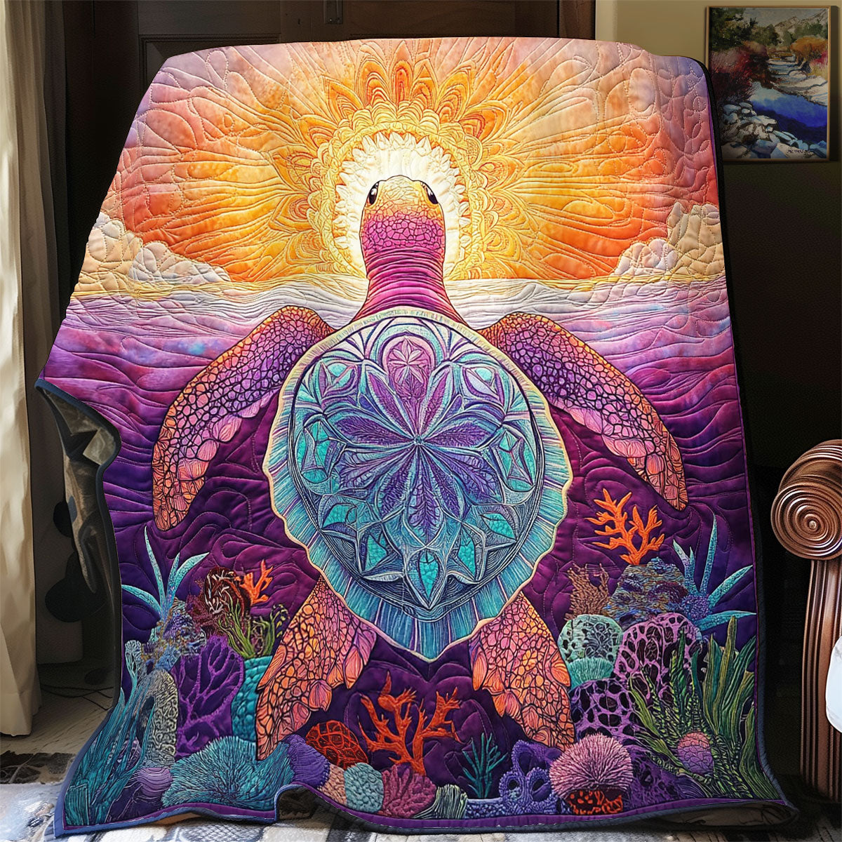 Mystic Purple Turtle WY0901041CL Quilt