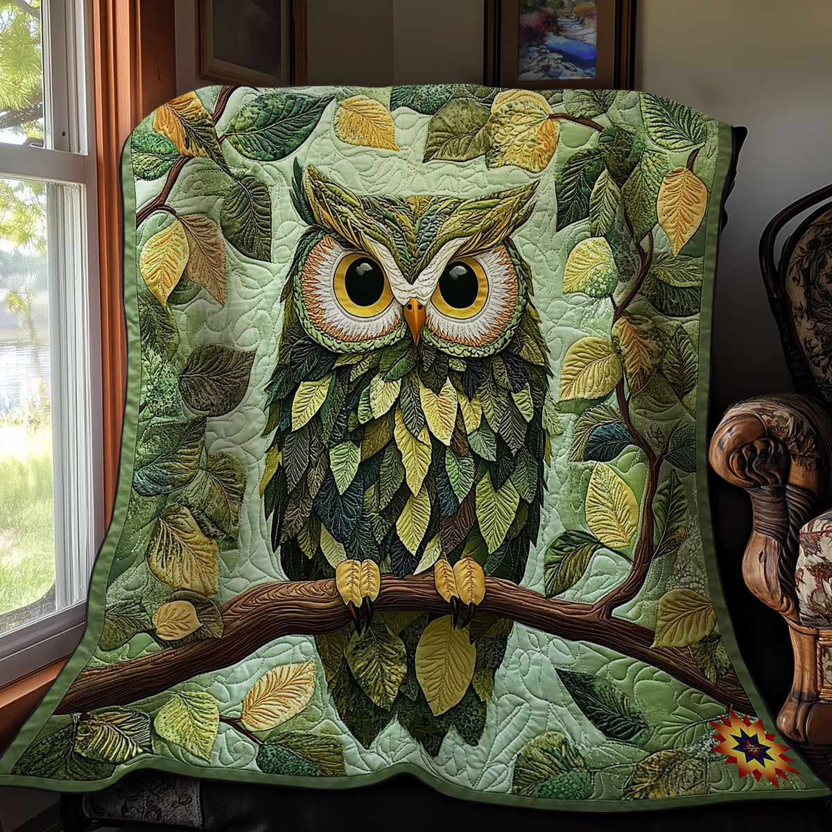 Leaves Owl WY1911096CL Quilt