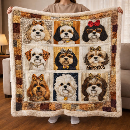Sweet Puppy KL2301008CL Faux Fur Throw Blanket