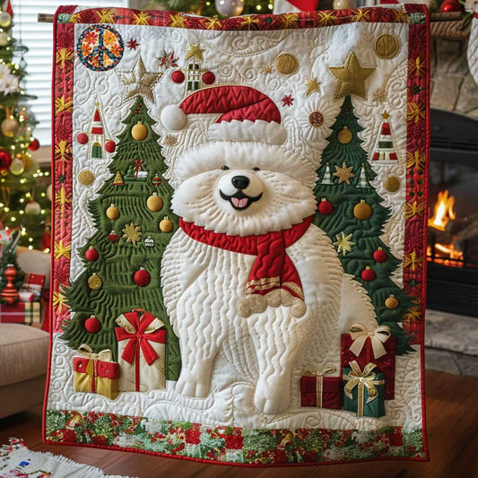 Samoyed Christmas Cheer WN2210014CL Quilt