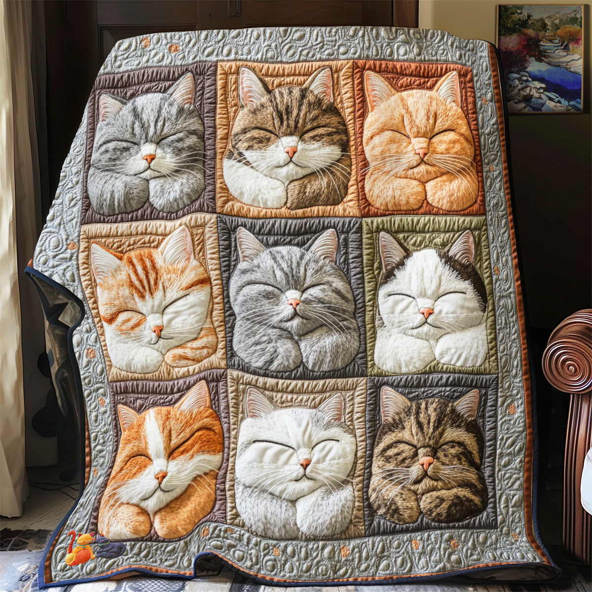 Cat Sleeping YR2512046CL Quilt