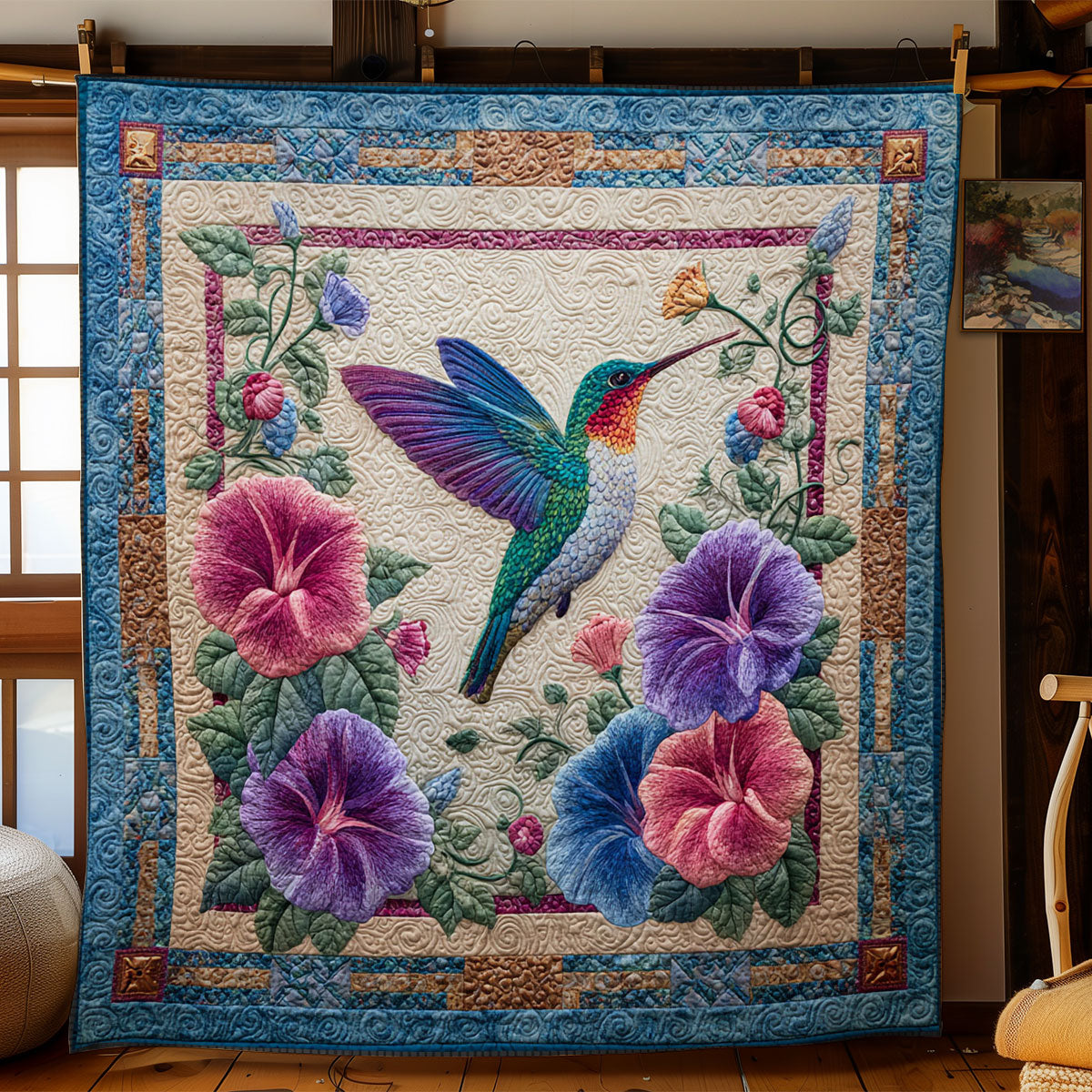 Hummingbird Petal CW2708094CL Quilt