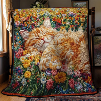 Flower Sleeping Mainw Coon WY1311044CL Quilt