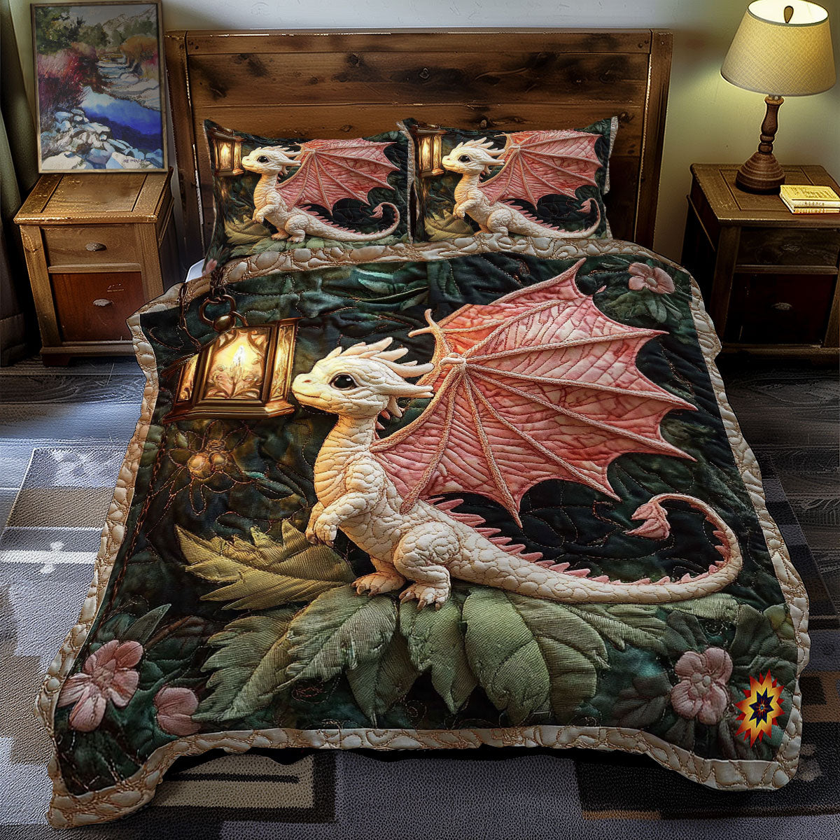 Pink Dragon WY1812055CL Duvet Cover Set